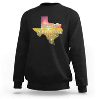 Hill Country Strong Texas Sweatshirt Sunset Bluebonnet Resilience - Wonder Print Shop