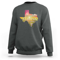 Hill Country Strong Texas Sweatshirt Sunset Bluebonnet Resilience - Wonder Print Shop