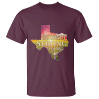 Hill Country Strong Texas T Shirt Sunset Bluebonnet Resilience - Wonder Print Shop
