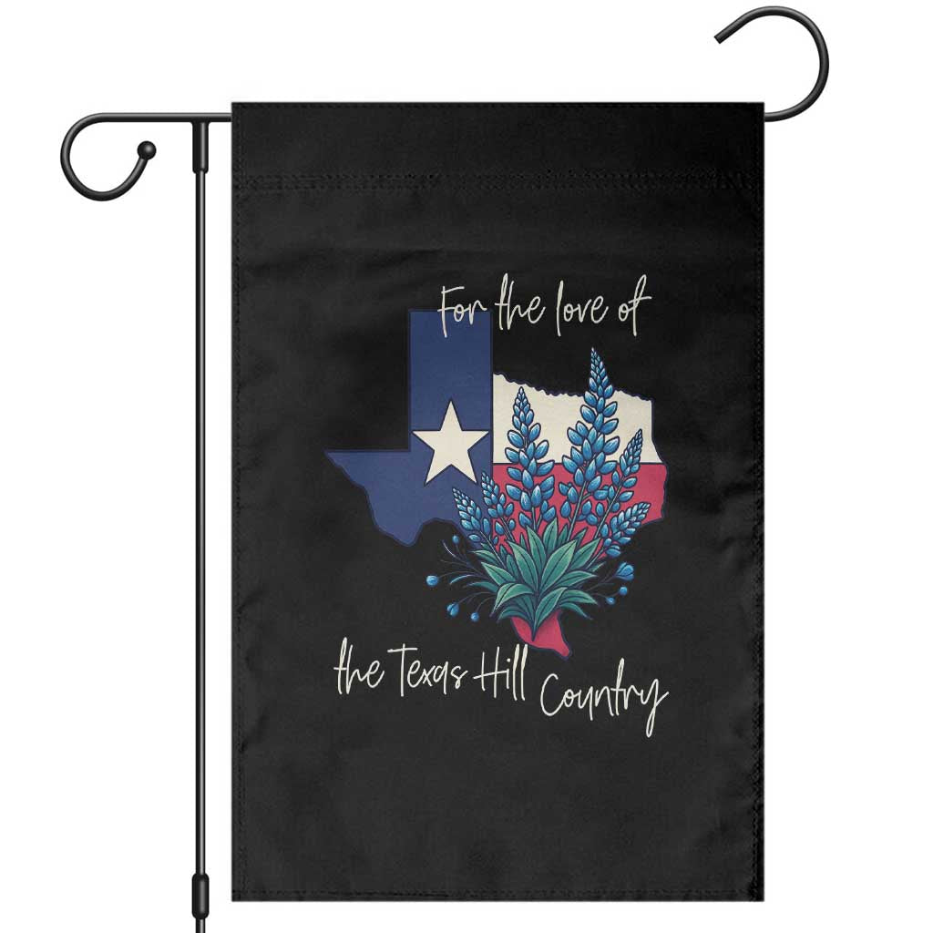For the Love of the Texas Hill Country Garden Flag Bluebonnet Floral Patriotic Flag - Wonder Print Shop