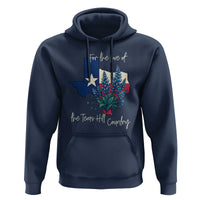 For the Love of the Texas Hill Country Hoodie Bluebonnet Floral Patriotic Flag - Wonder Print Shop