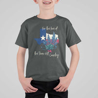 For the Love of the Texas Hill Country T Shirt For Kid Bluebonnet Floral Patriotic Flag - Wonder Print Shop