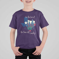 For the Love of the Texas Hill Country T Shirt For Kid Bluebonnet Floral Patriotic Flag - Wonder Print Shop