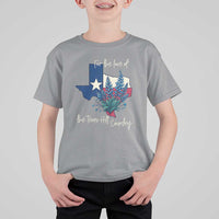 For the Love of the Texas Hill Country T Shirt For Kid Bluebonnet Floral Patriotic Flag - Wonder Print Shop
