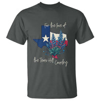 For the Love of the Texas Hill Country T Shirt Bluebonnet Floral Patriotic Flag - Wonder Print Shop