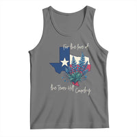 For the Love of the Texas Hill Country Tank Top Bluebonnet Floral Patriotic Flag - Wonder Print Shop