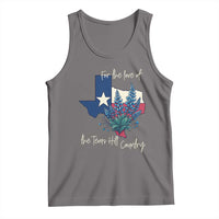 For the Love of the Texas Hill Country Tank Top Bluebonnet Floral Patriotic Flag - Wonder Print Shop