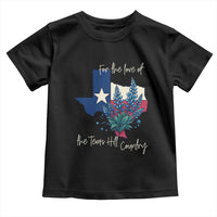 For the Love of the Texas Hill Country Toddler T Shirt Bluebonnet Floral Patriotic Flag - Wonder Print Shop