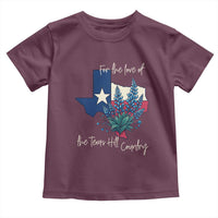 For the Love of the Texas Hill Country Toddler T Shirt Bluebonnet Floral Patriotic Flag - Wonder Print Shop