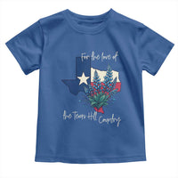 For the Love of the Texas Hill Country Toddler T Shirt Bluebonnet Floral Patriotic Flag - Wonder Print Shop