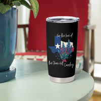 For the Love of the Texas Hill Country Tumbler Cup Bluebonnet Floral Patriotic Flag - Wonder Print Shop