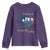 For the Love of the Texas Hill Country Youth Sweatshirt Bluebonnet Floral Patriotic Flag - Wonder Print Shop
