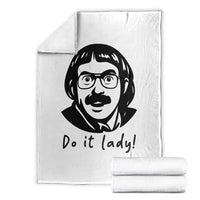 Funny Do It Lady Throw Blanket Mustache Guy Meme Parody - Wonder Print Shop