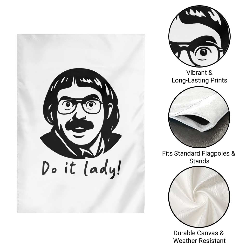 Funny Do It Lady Garden Flag Mustache Guy Meme Parody - Wonder Print Shop