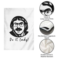 Funny Do It Lady Garden Flag Mustache Guy Meme Parody - Wonder Print Shop