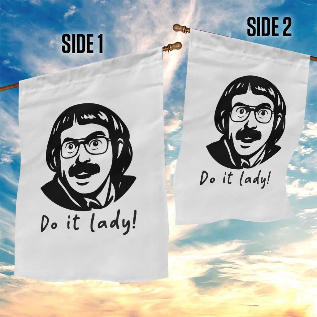 Funny Do It Lady Garden Flag Mustache Guy Meme Parody - Wonder Print Shop
