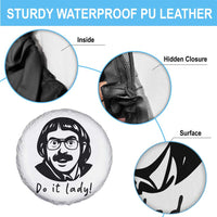 Funny Do It Lady Spare Tire Cover Mustache Guy Meme Parody - Wonder Print Shop