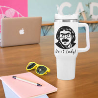 Funny Do It Lady Tumbler With Handle Mustache Guy Meme Parody - Wonder Print Shop