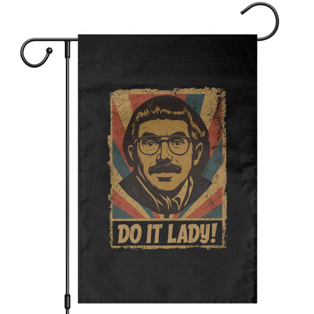 Funny Do It Lady Vintage Garden Flag Retro 70s Mustache Guy Meme Parody - Wonder Print Shop