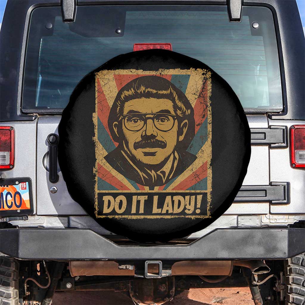 Funny Do It Lady Vintage Spare Tire Cover Retro 70s Mustache Guy Meme Parody - Wonder Print Shop