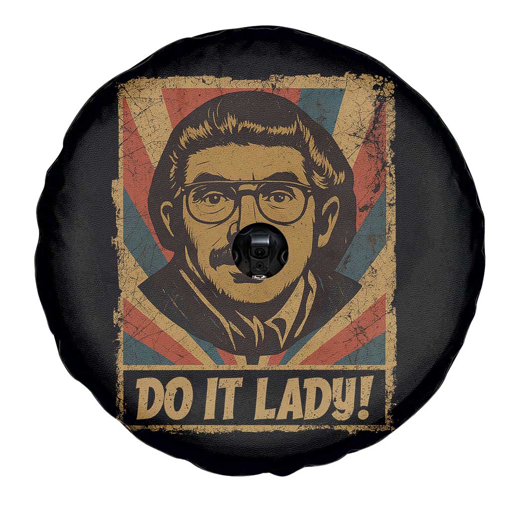 Funny Do It Lady Vintage Spare Tire Cover Retro 70s Mustache Guy Meme Parody - Wonder Print Shop