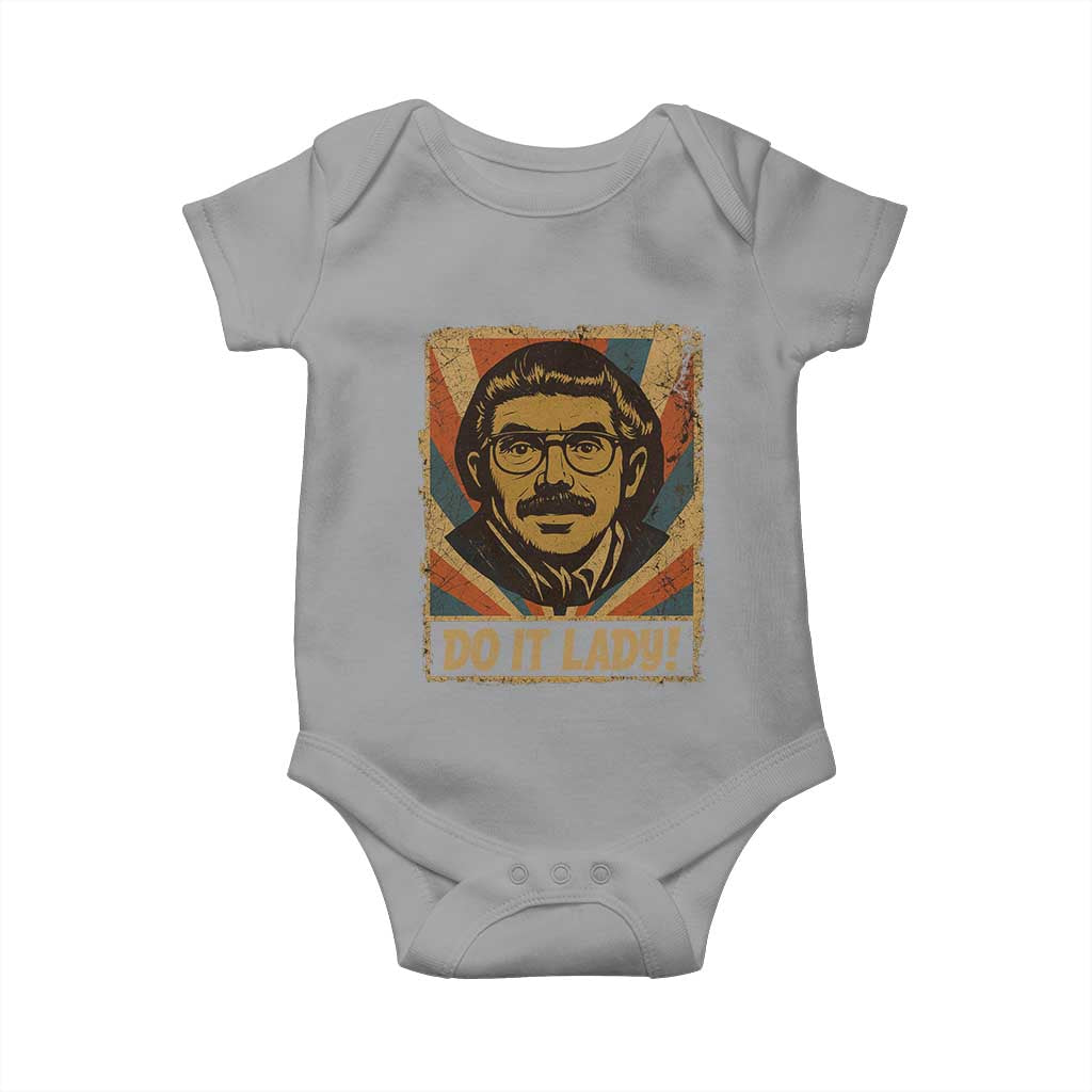 Funny Do It Lady Vintage Baby Onesie Retro 70s Mustache Guy Meme Parody - Wonder Print Shop