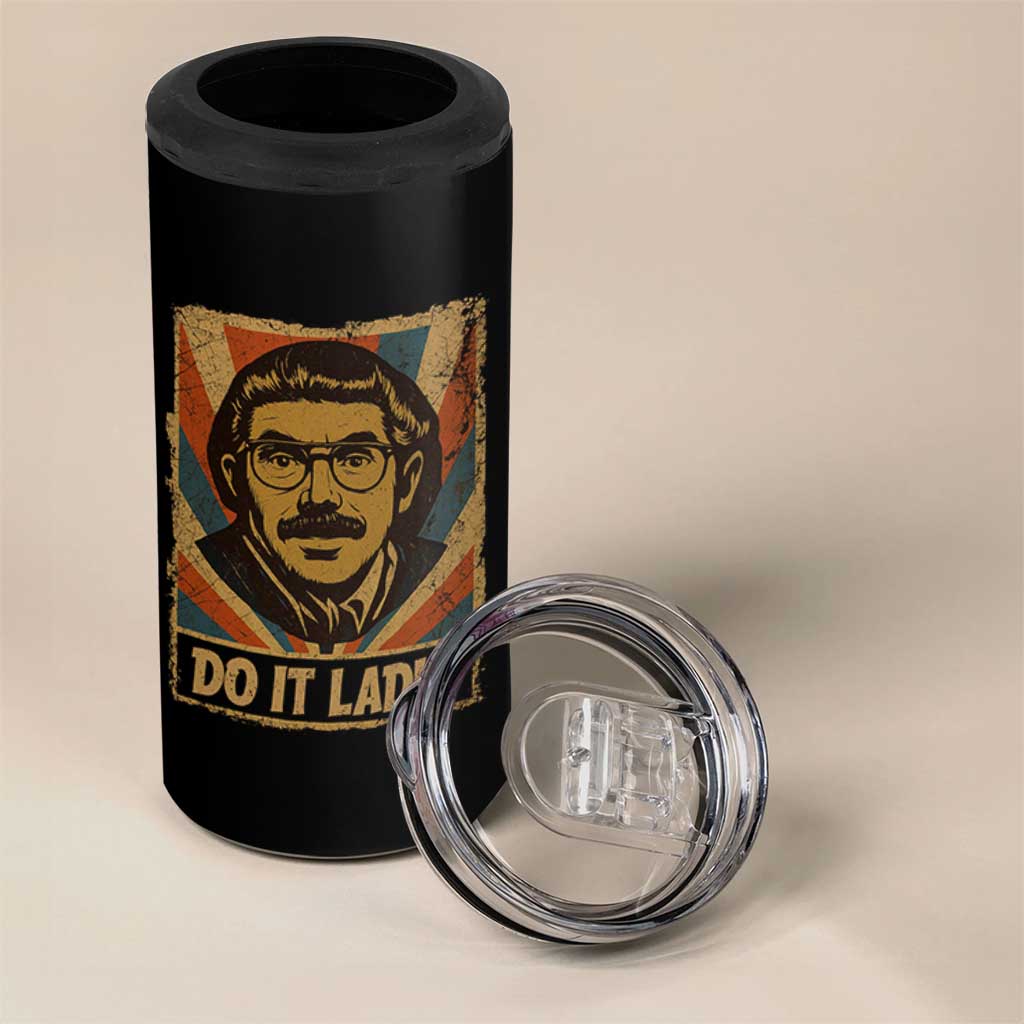 Funny Do It Lady Vintage 4 in 1 Can Cooler Tumbler Retro 70s Mustache Guy Meme Parody - Wonder Print Shop