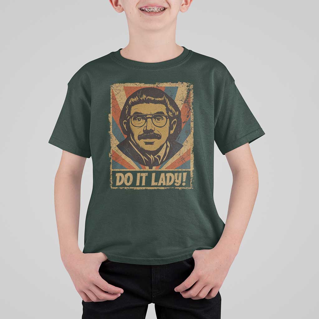 Funny Do It Lady Vintage T Shirt For Kid Retro 70s Mustache Guy Meme Parody - Wonder Print Shop