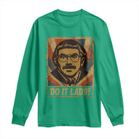 Funny Do It Lady Vintage Long Sleeve Shirt Retro 70s Mustache Guy Meme Parody - Wonder Print Shop