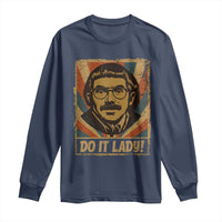 Funny Do It Lady Vintage Long Sleeve Shirt Retro 70s Mustache Guy Meme Parody - Wonder Print Shop