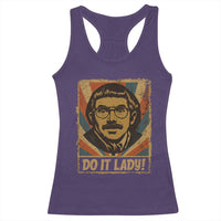 Funny Do It Lady Vintage Racerback Tank Top Retro 70s Mustache Guy Meme Parody - Wonder Print Shop