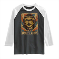 Funny Do It Lady Vintage Raglan Shirt Retro 70s Mustache Guy Meme Parody - Wonder Print Shop
