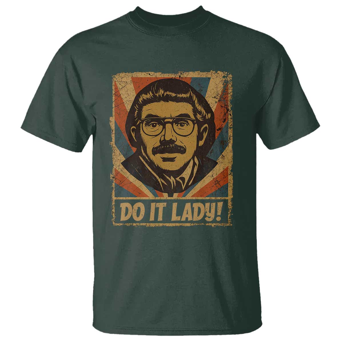 Funny Do It Lady Vintage T Shirt Retro 70s Mustache Guy Meme Parody - Wonder Print Shop