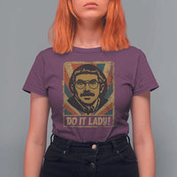 Funny Do It Lady Vintage T Shirt For Women Retro 70s Mustache Guy Meme Parody - Wonder Print Shop