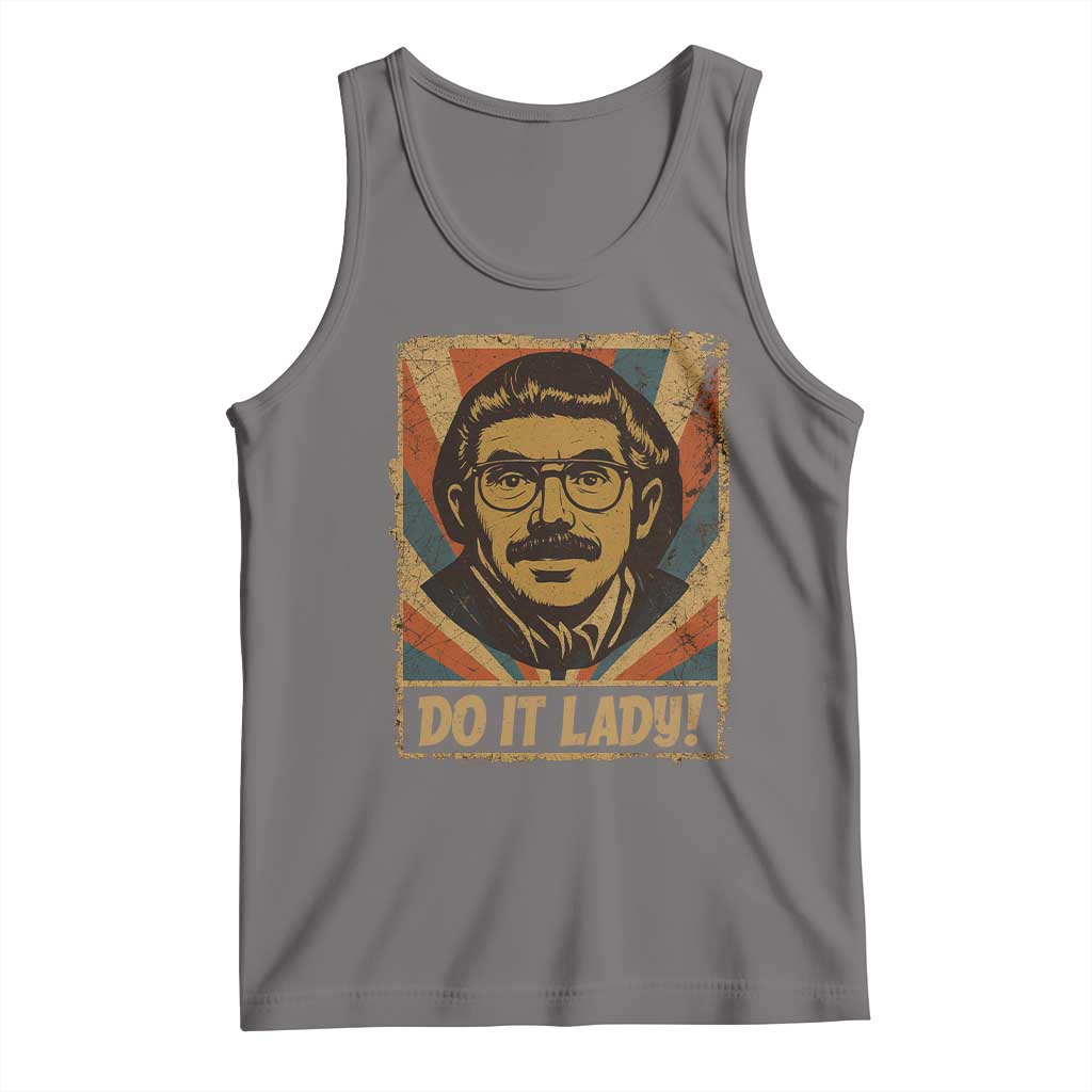 Funny Do It Lady Vintage Tank Top Retro 70s Mustache Guy Meme Parody - Wonder Print Shop