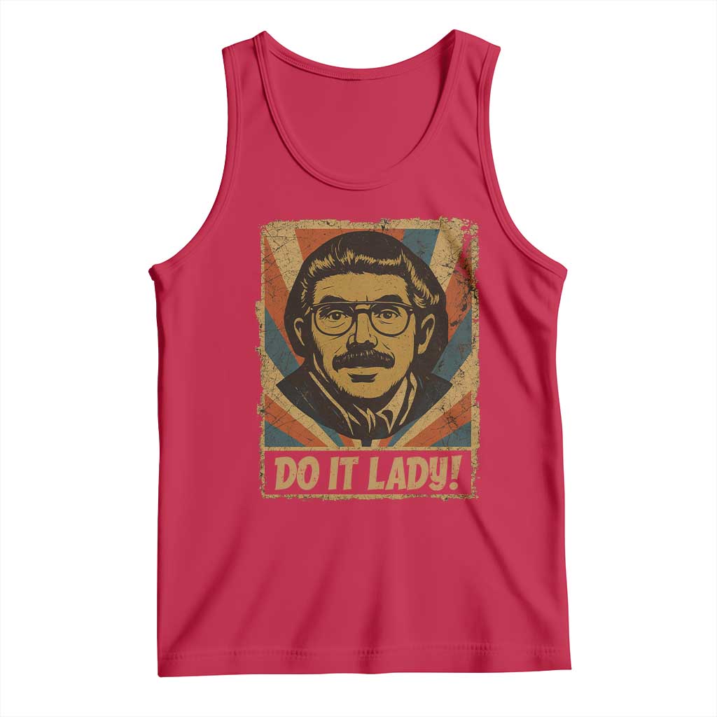 Funny Do It Lady Vintage Tank Top Retro 70s Mustache Guy Meme Parody - Wonder Print Shop