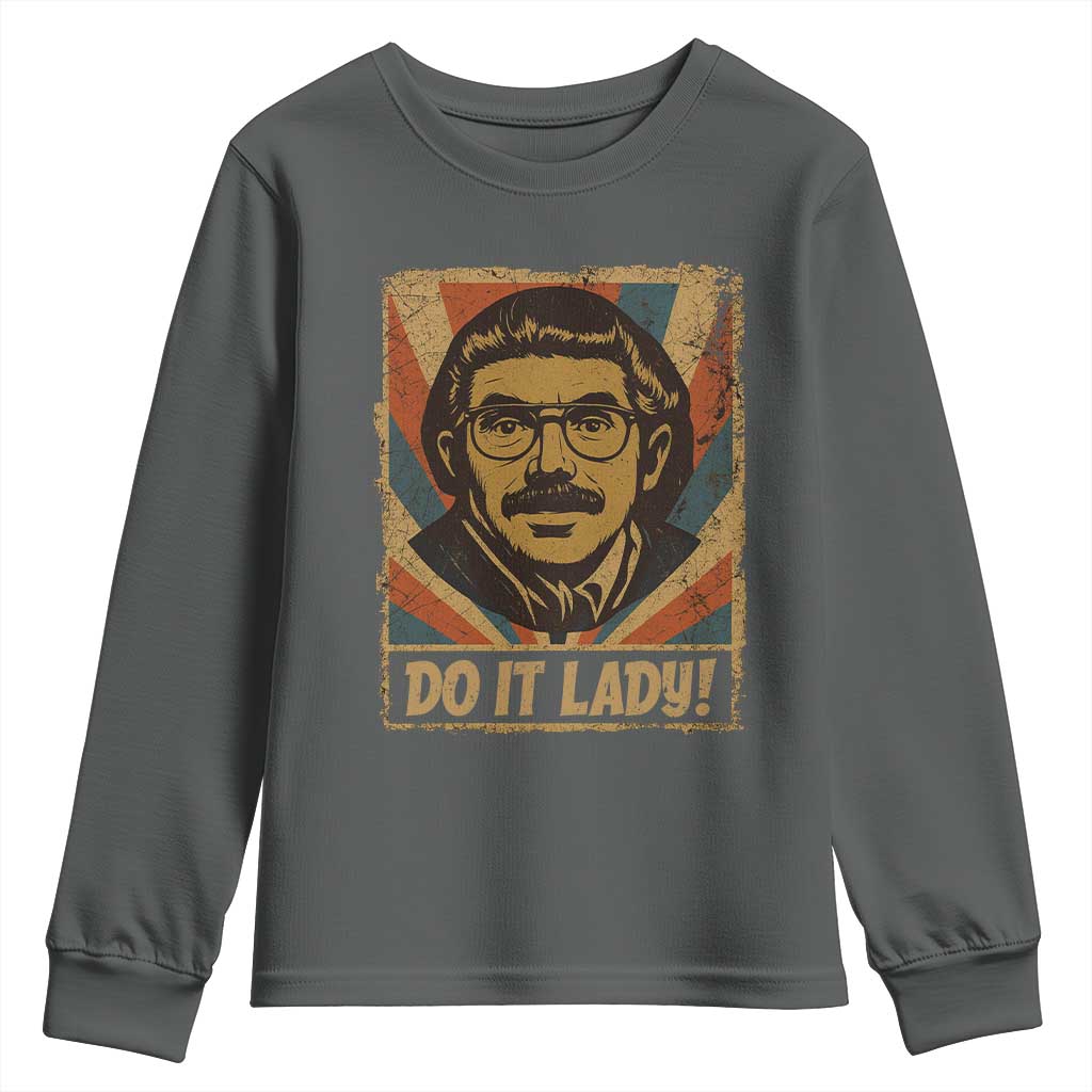 Funny Do It Lady Vintage Youth Sweatshirt Retro 70s Mustache Guy Meme Parody - Wonder Print Shop