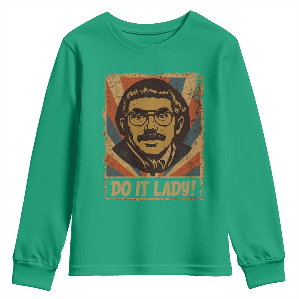 Funny Do It Lady Vintage Youth Sweatshirt Retro 70s Mustache Guy Meme Parody - Wonder Print Shop