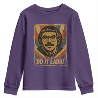 Funny Do It Lady Vintage Youth Sweatshirt Retro 70s Mustache Guy Meme Parody - Wonder Print Shop