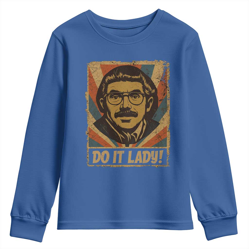 Funny Do It Lady Vintage Youth Sweatshirt Retro 70s Mustache Guy Meme Parody - Wonder Print Shop