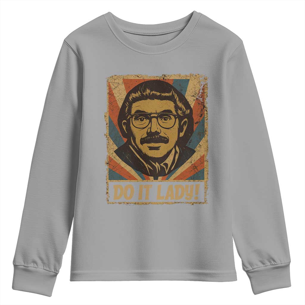 Funny Do It Lady Vintage Youth Sweatshirt Retro 70s Mustache Guy Meme Parody - Wonder Print Shop