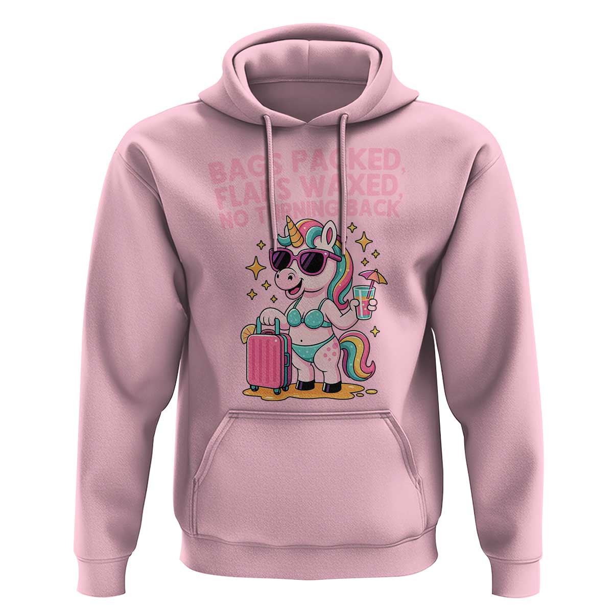 Funny Girls Trip Unicorn Hoodie Bags Packed Flaps Waxed No Turning Back Bikini Vacation Bachelorette - Wonder Print Shop