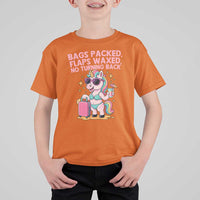 Funny Girls Trip Unicorn T Shirt For Kid Bags Packed Flaps Waxed No Turning Back Bikini Vacation Bachelorette - Wonder Print Shop