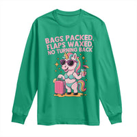 Funny Girls Trip Unicorn Long Sleeve Shirt Bags Packed Flaps Waxed No Turning Back Bikini Vacation Bachelorette - Wonder Print Shop