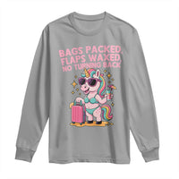 Funny Girls Trip Unicorn Long Sleeve Shirt Bags Packed Flaps Waxed No Turning Back Bikini Vacation Bachelorette - Wonder Print Shop