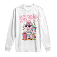 Funny Girls Trip Unicorn Long Sleeve Shirt Bags Packed Flaps Waxed No Turning Back Bikini Vacation Bachelorette - Wonder Print Shop