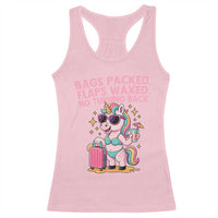 Funny Girls Trip Unicorn Racerback Tank Top Bags Packed Flaps Waxed No Turning Back Bikini Vacation Bachelorette - Wonder Print Shop