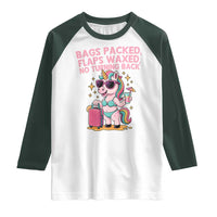 Funny Girls Trip Unicorn Raglan Shirt Bags Packed Flaps Waxed No Turning Back Bikini Vacation Bachelorette - Wonder Print Shop
