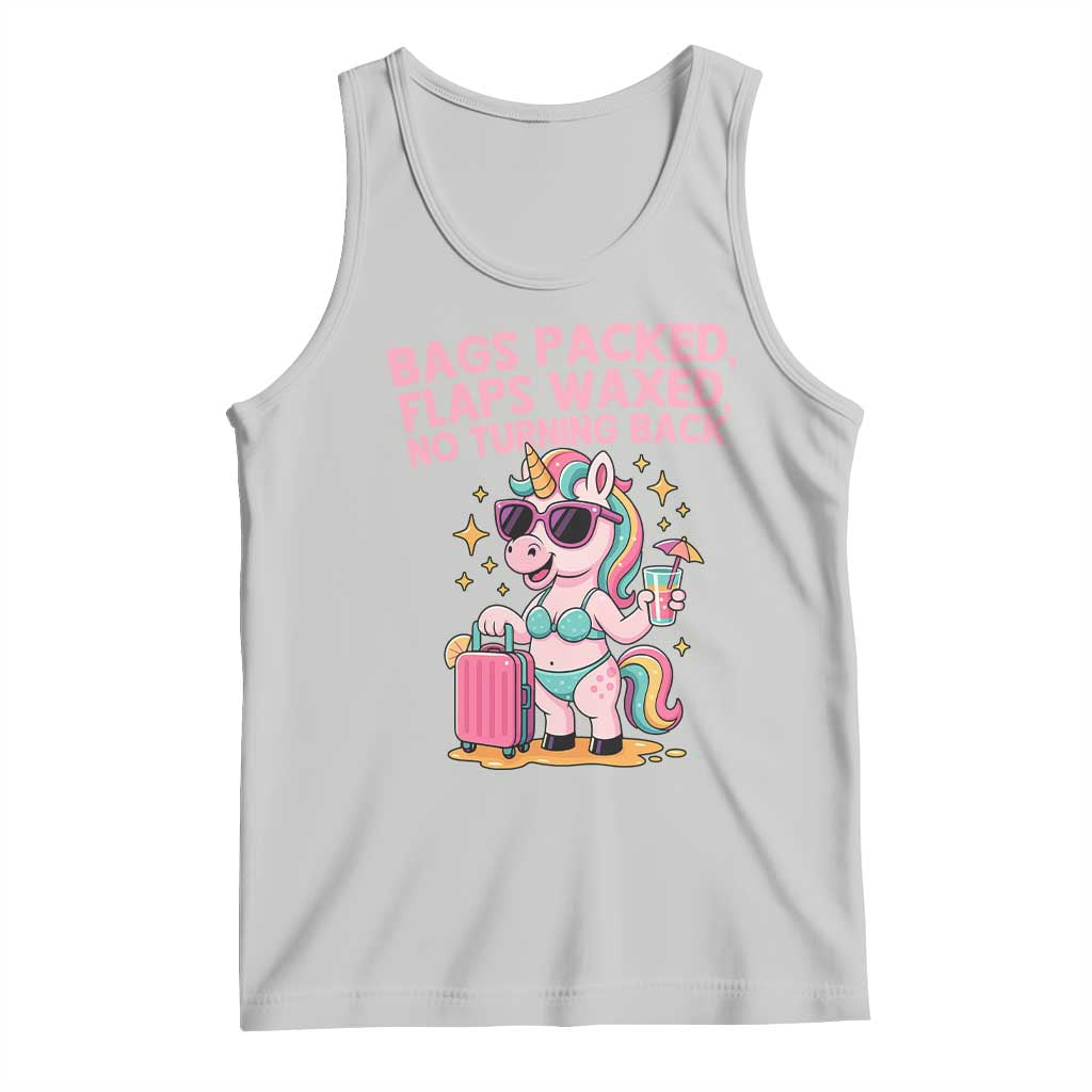 Funny Girls Trip Unicorn Tank Top Bags Packed Flaps Waxed No Turning Back Bikini Vacation Bachelorette - Wonder Print Shop