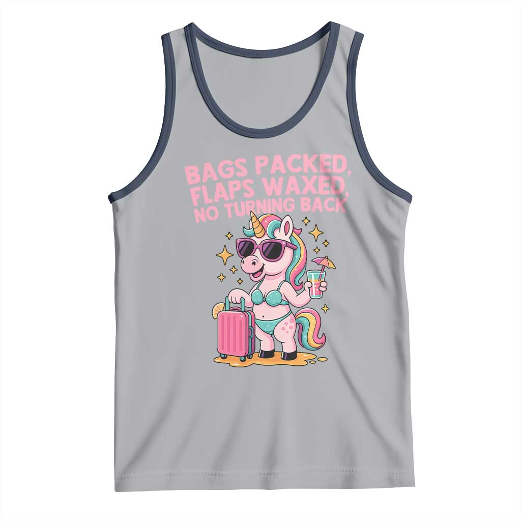 Funny Girls Trip Unicorn Tank Top Bags Packed Flaps Waxed No Turning Back Bikini Vacation Bachelorette - Wonder Print Shop
